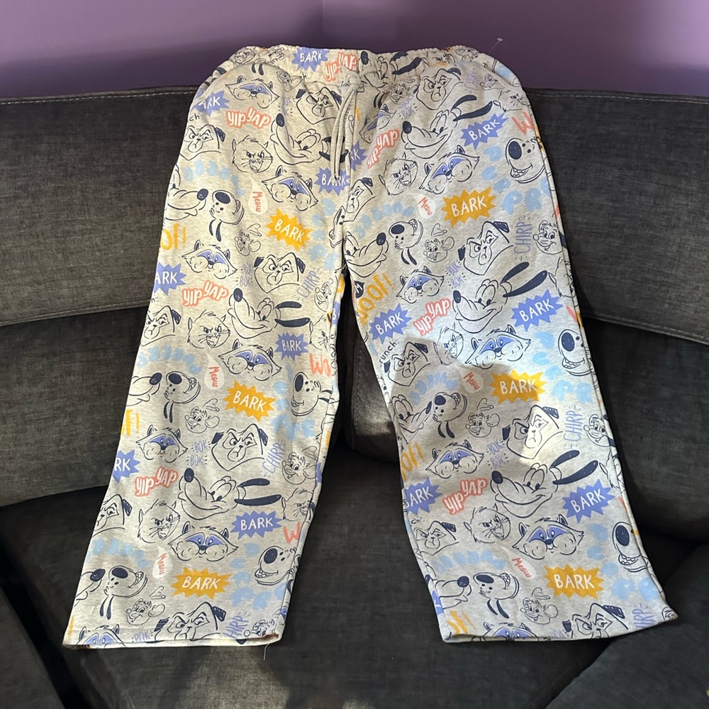 Disney Critters Jogger Unisex X-Large Baggy Sweatpants Wide Leg Lounge